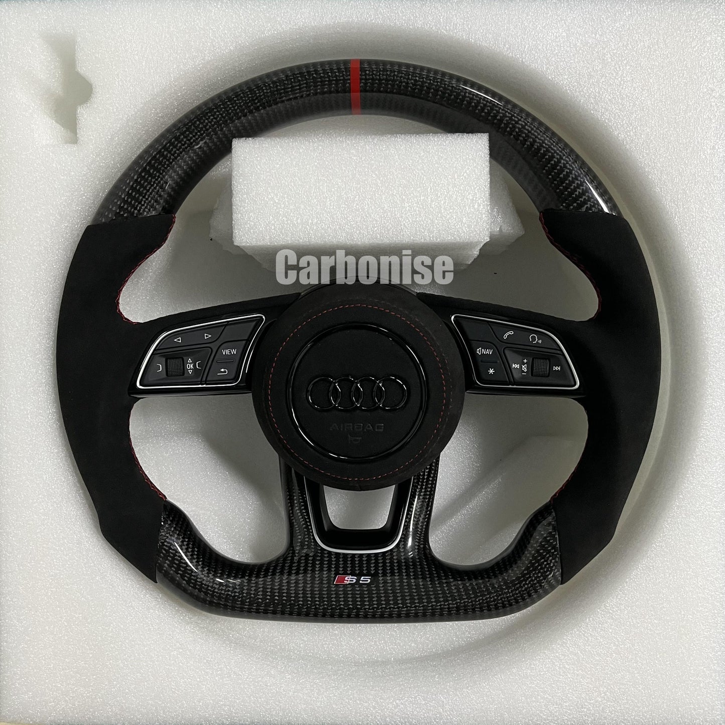 Audi Steering Wheel (Carbon Fiber +Alcantara) #06