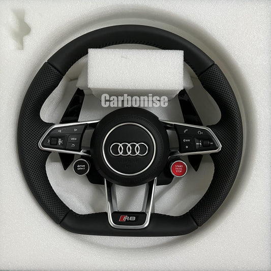 Audi Steering Wheel   (Perforated Leather +Leather) R8 Style #02