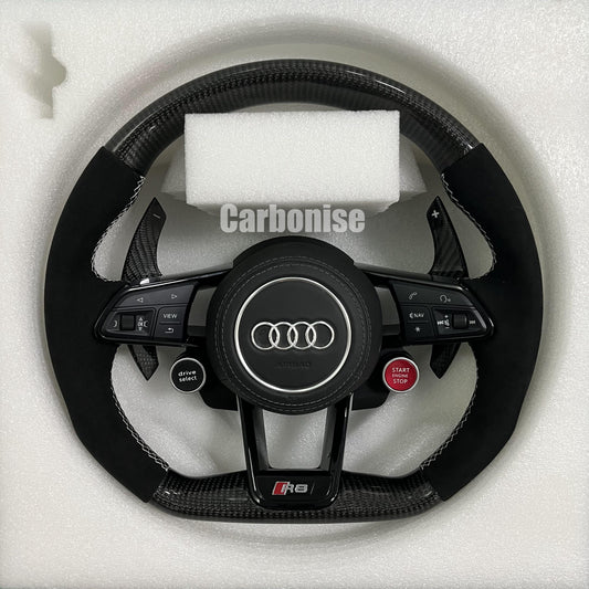 Audi steering wheel   (Carbon Fiber+Alcantara) R8 Style #04