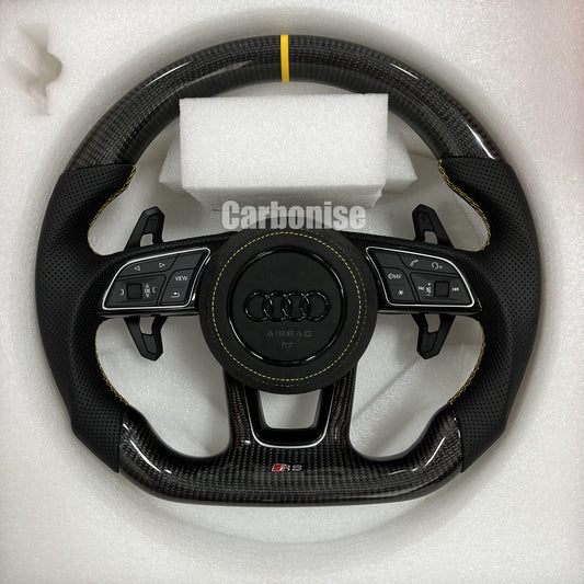 Audi Steering Wheel   (Carbon Fiber +Perforated Leather) #09