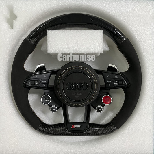 Audi steering wheel   (Carbon Fiber+Alcantara) R8 Style #08