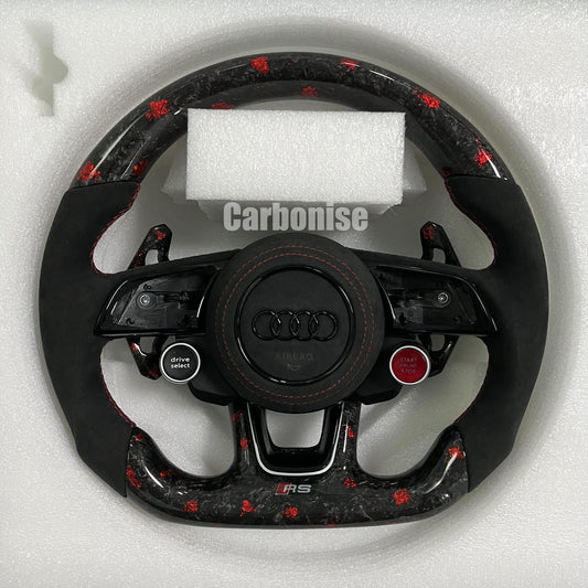Audi Steering Wheel   (Forged Carbon Fiber +Alcantara) #12