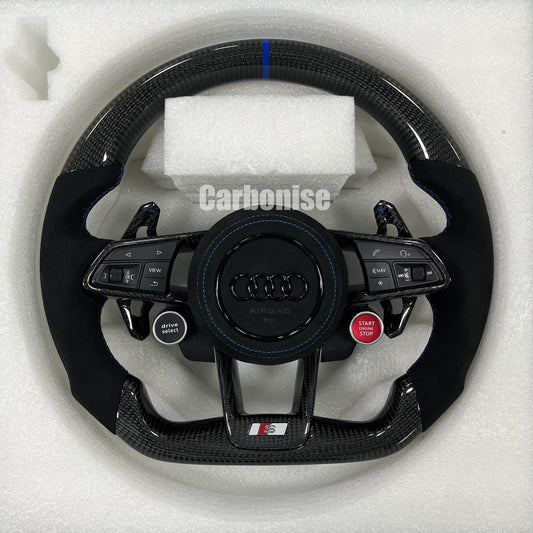 Audi Steering Wheel  (  Carbon Fiber+Alcantara) R8 Style #10