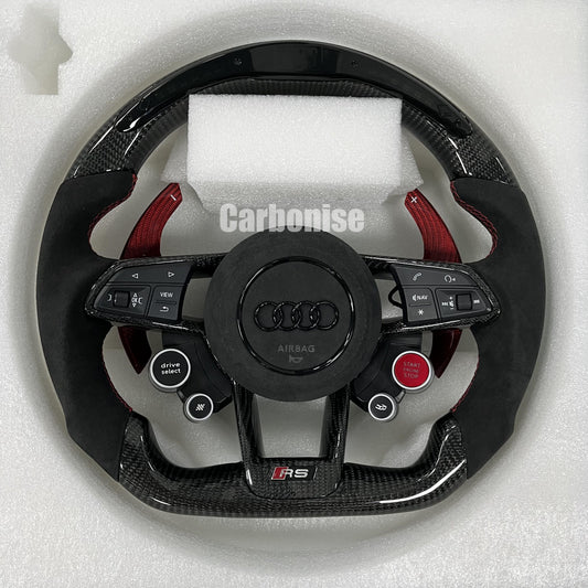 Audi steering wheel  (Carbon Fiber+Alcantara)R8 Style #12