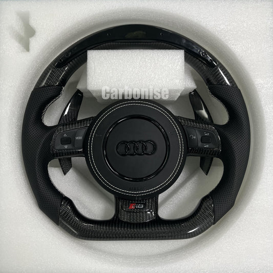Audi Steering Wheel   (Carbon Fiber +Perforated Leather) #04