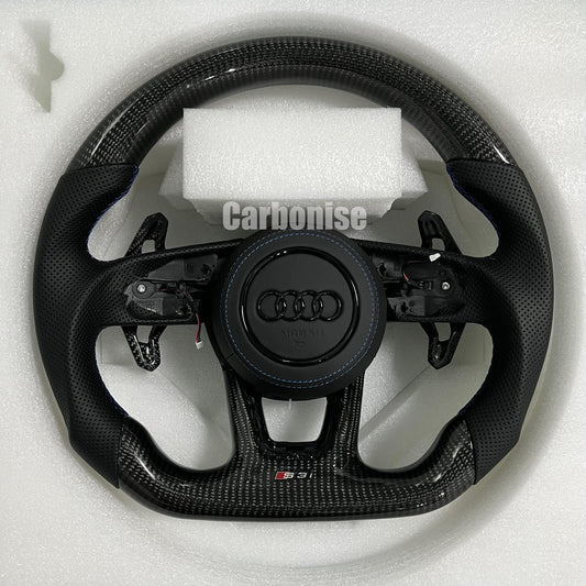 Audi Steering Wheel   (Carbon Fiber +Perforated Leather) #15