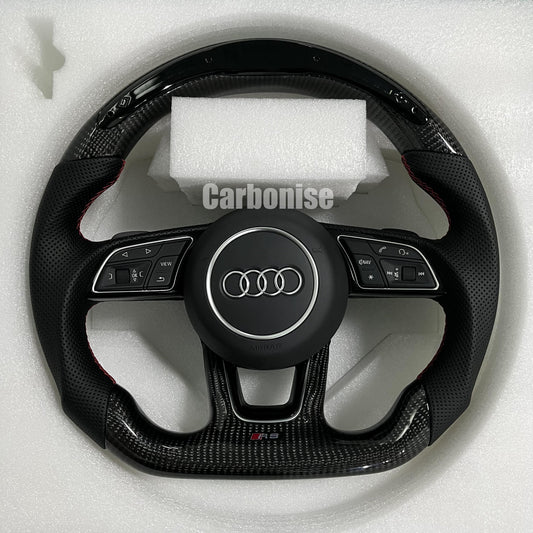 Audi Steering Wheel   (Carbon Fiber +Perforated Leather) #16