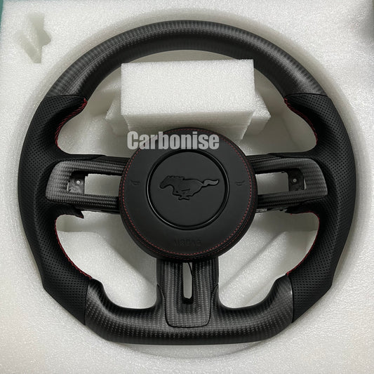 Mustang Carbon Fiber Steering Wheel